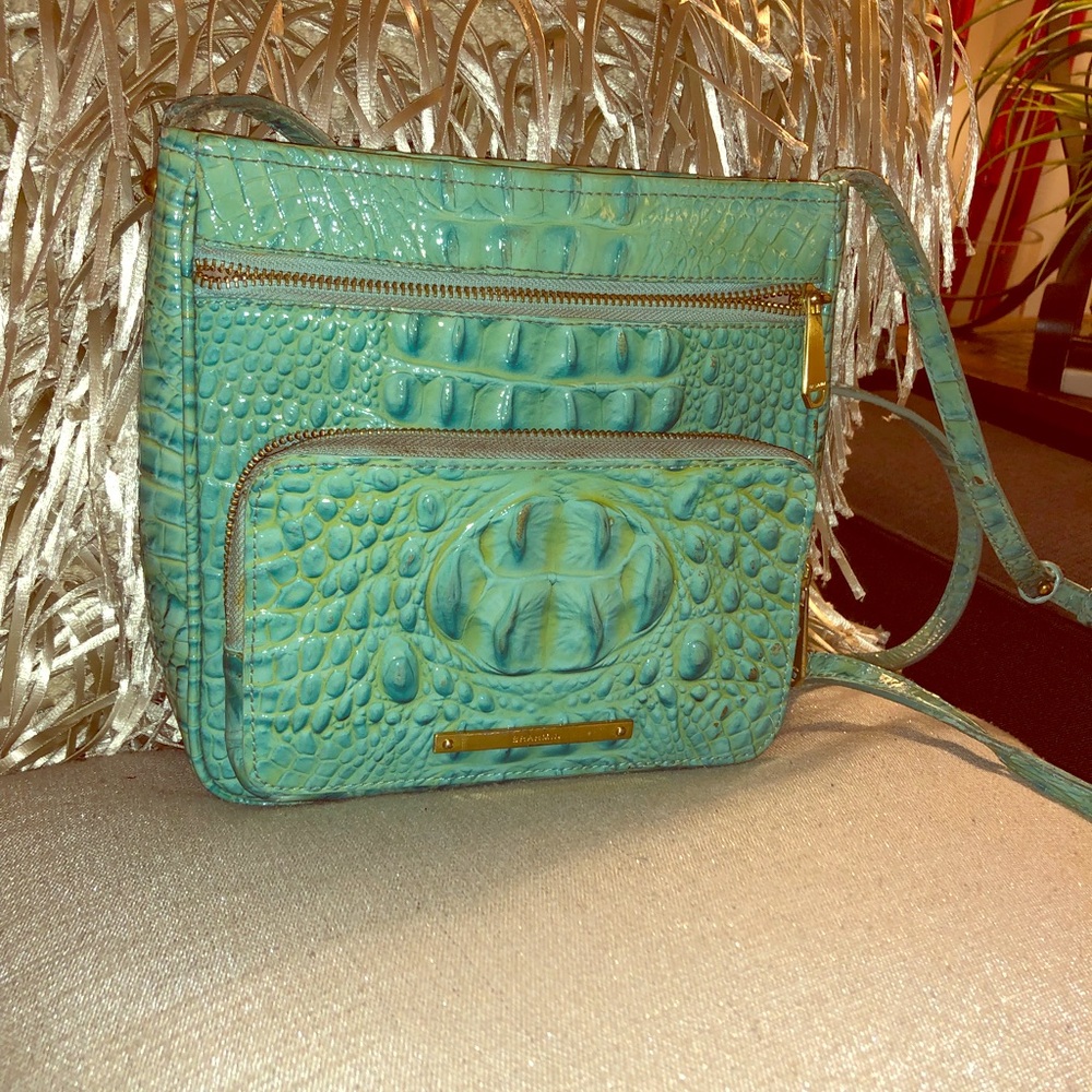 Crossbody-Beautiful teal blue adjustable strap